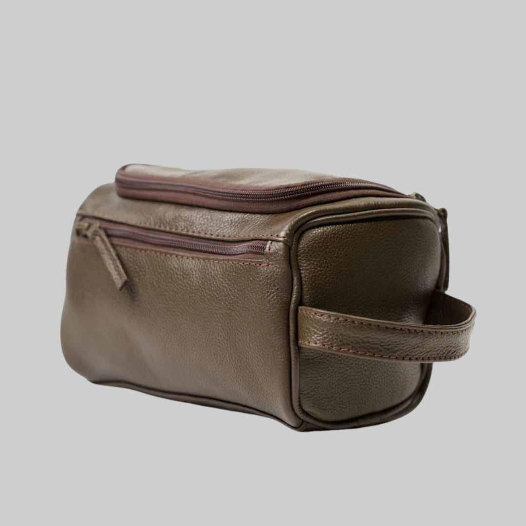 Choco Brown Toiletry Bag with Hanging hook