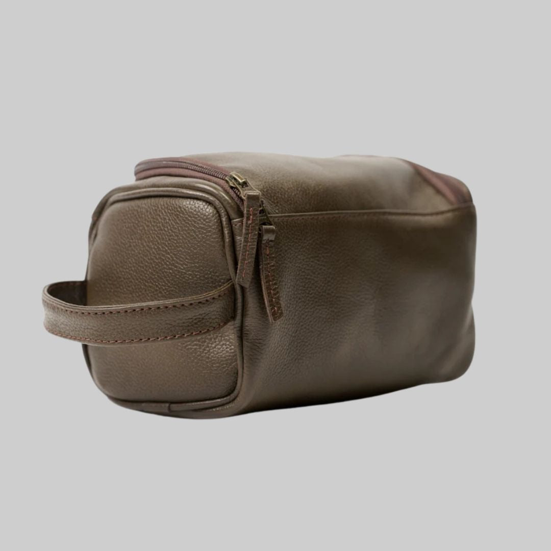 Choco Brown Toiletry Bag with Hanging hook