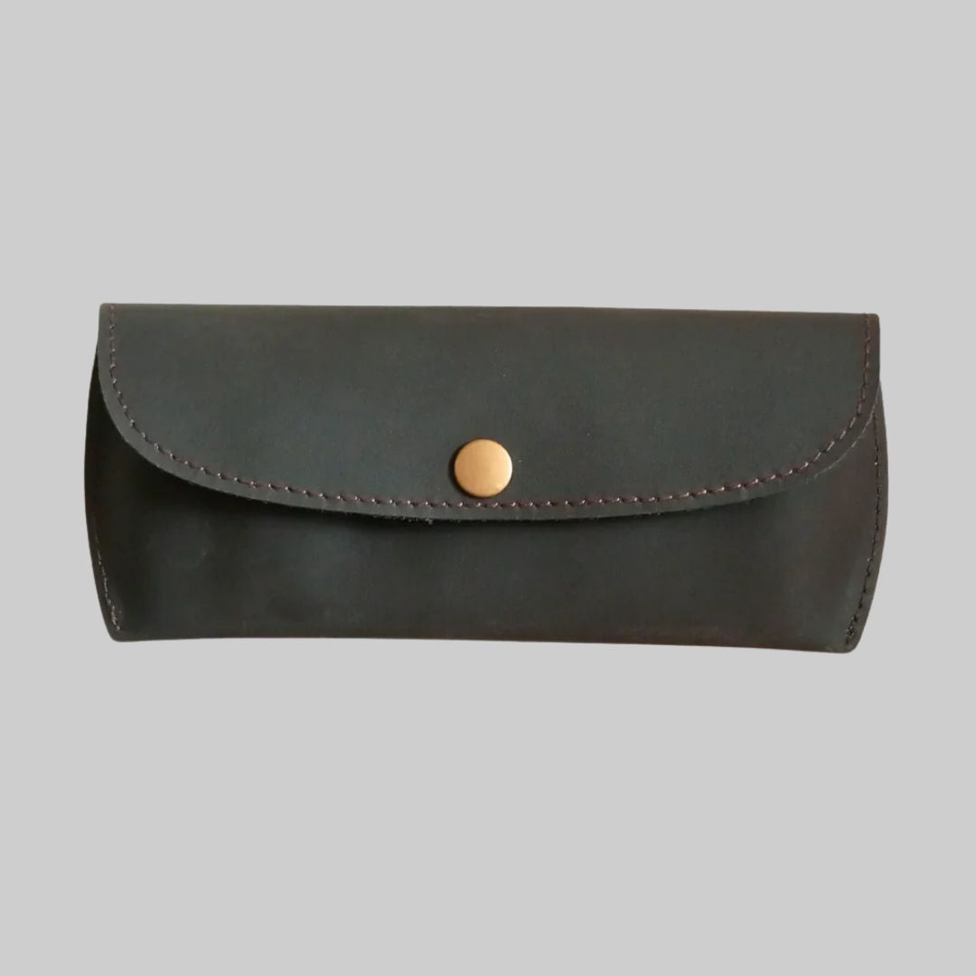 Black Leather Optical Sleeves - Eyewear Case