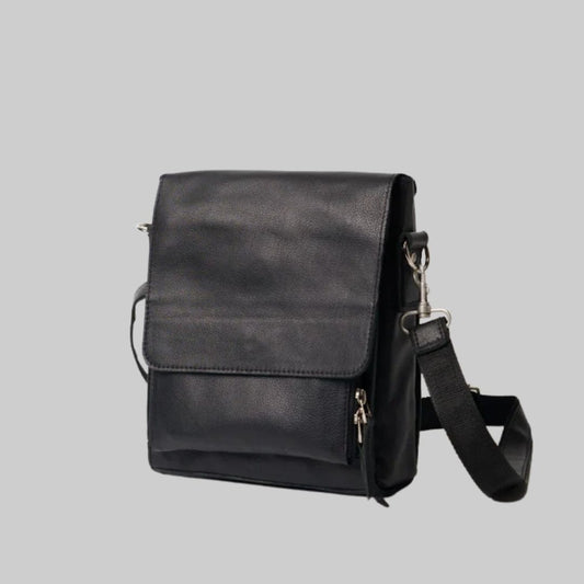 Crossbody bag removable buckle black mid size