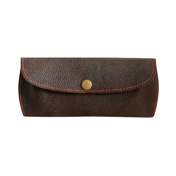 Coffee Leather Eyewear Case - Optical Cover