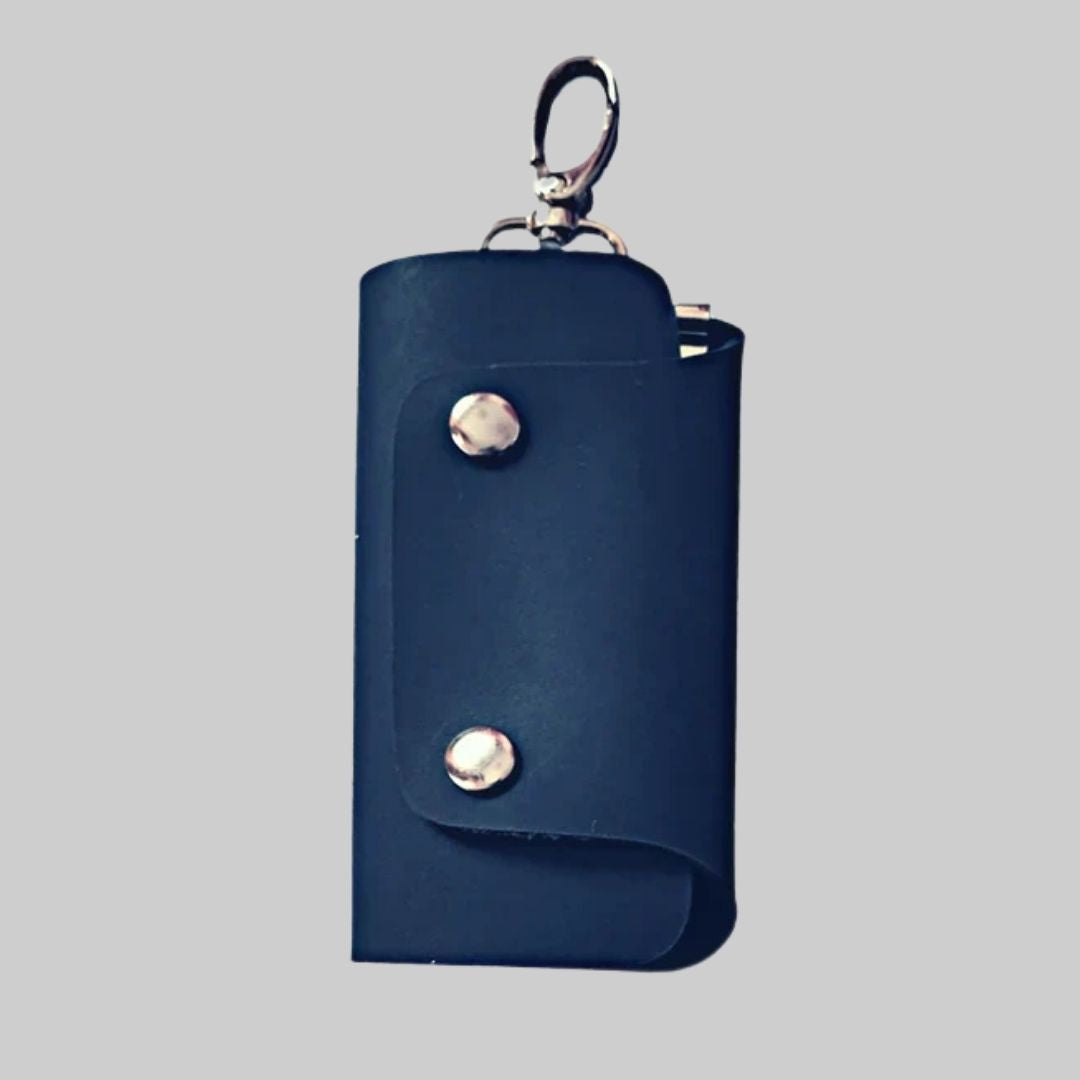 Leather Key Holder - Navy Key Pouch