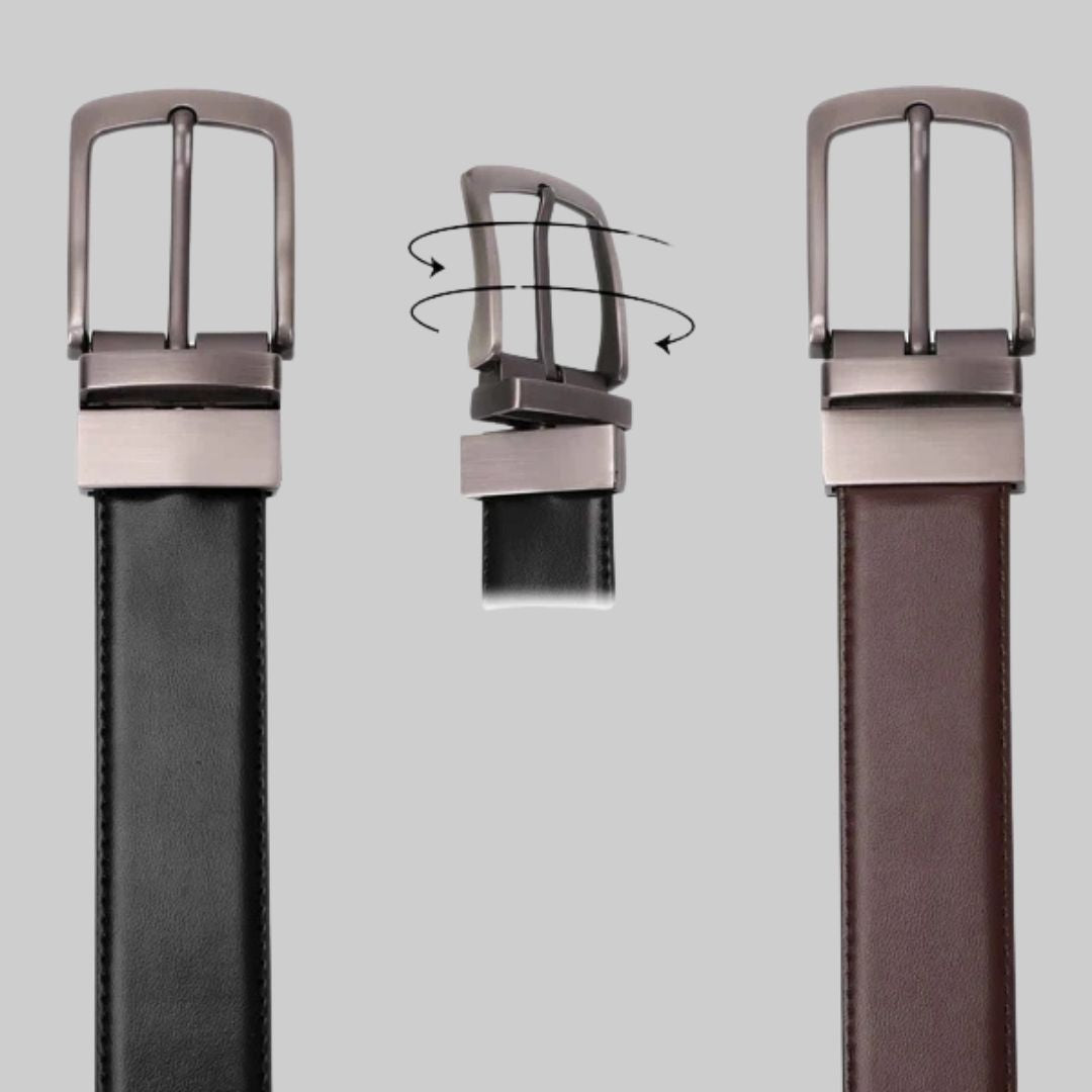 Reversible Leather Belt - Black & Brown