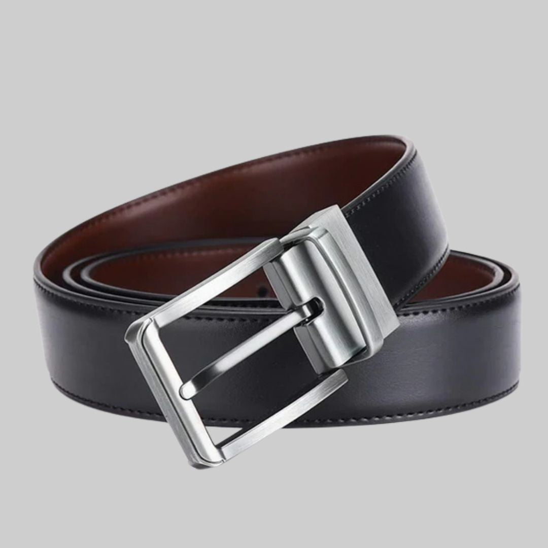 Reversible Leather Belt - Black & Brown