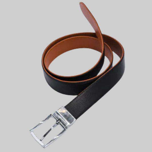 Reversible Leather Belt - Black & Tan