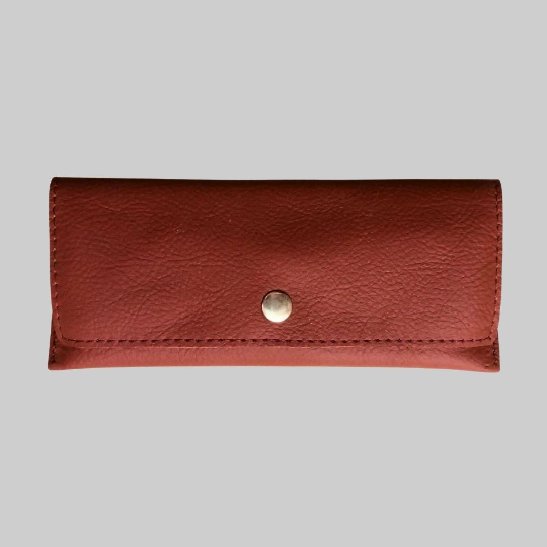 Rust Leather Eyewear Case - Optical Cover