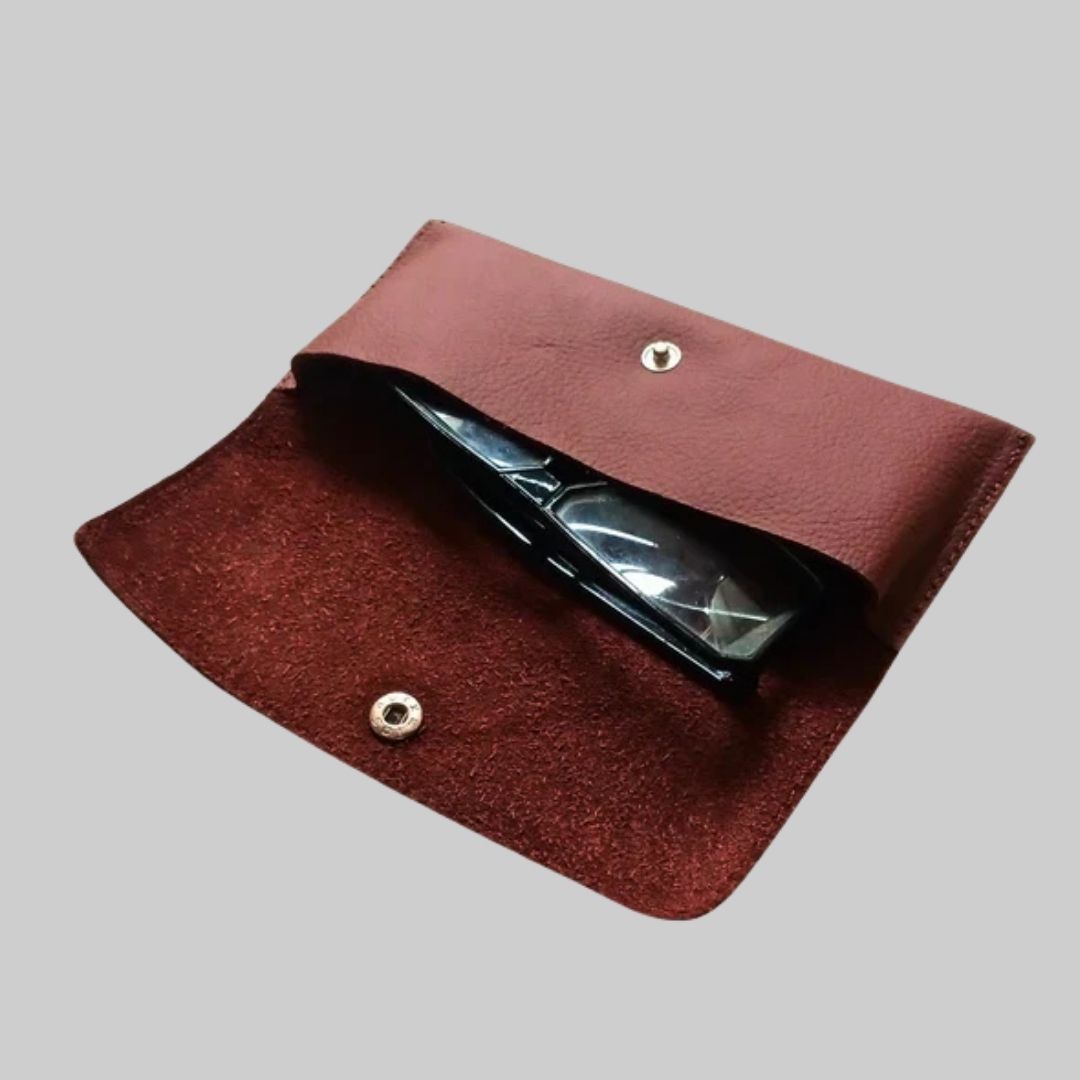 Rust Leather Eyewear Case - Optical Cover