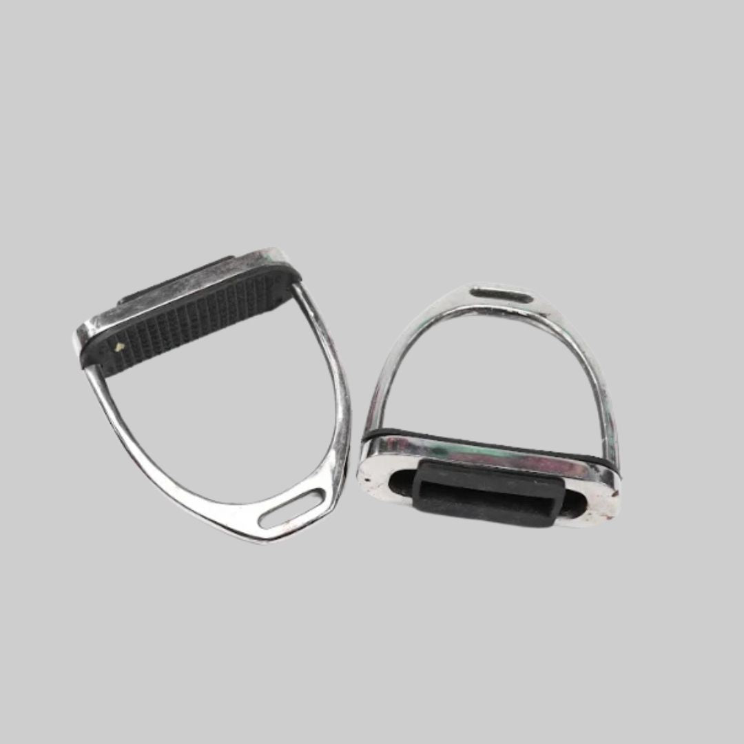 Stainless Steel Horse Riding Stirrups with Rubber Grip