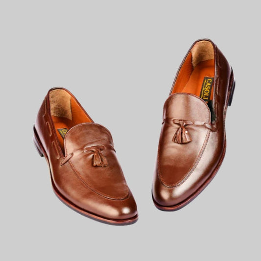 Classic Brown Tassel Loafers