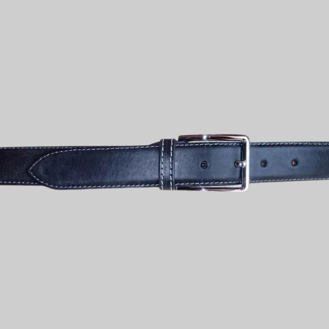 Buffalo Black Casual Belt - Double Stitched 40mm Wide