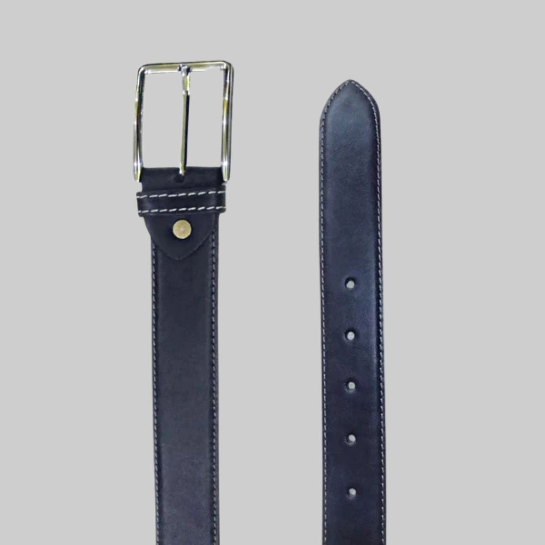 Buffalo Black Casual Belt - Double Stitched 40mm Wide