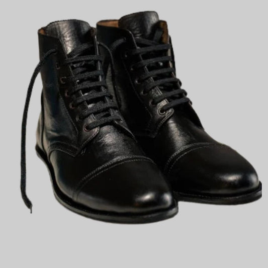 Cap-Toe Leather Boots